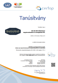 minőség tanúsítvány